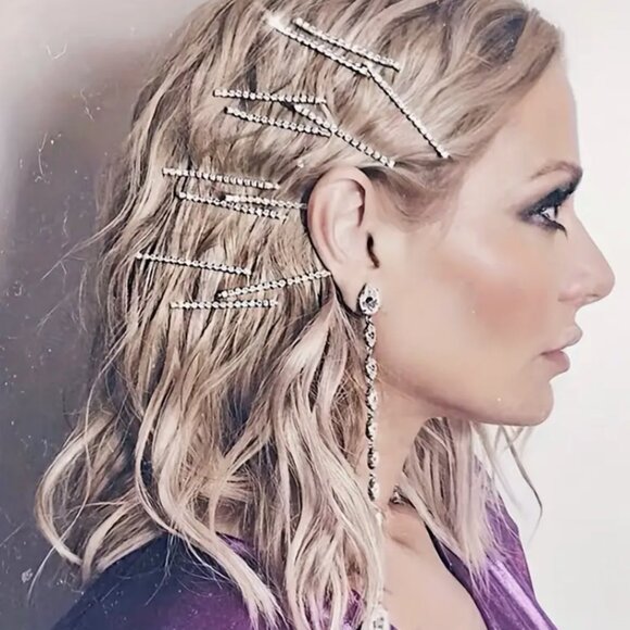 5pcs Shimmering Rhinestone Hair Clips main image 6